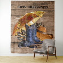 Thanksgiving Dinner Party Orange Rustic Vintage