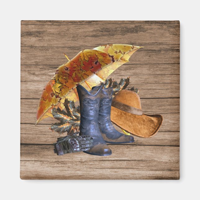 Thanksgiving Dinner Party Orange Rustic Vintage Magnet (Framsidan)