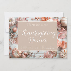 Thanksgiving Dinner Pumpkin-inbjudan Inbjudningar