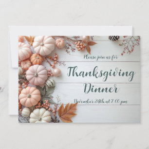 Thanksgiving Dinner Pumpkin-inbjudan Inbjudningar