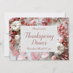 Thanksgiving Dinner Pumpkin-inbjudan Inbjudningar