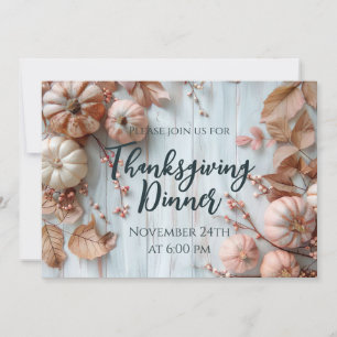 Thanksgiving Dinner Pumpkin-inbjudan Inbjudningar