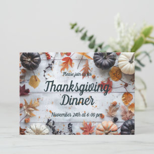 Thanksgiving Dinner Pumpkin-inbjudan Inbjudningar