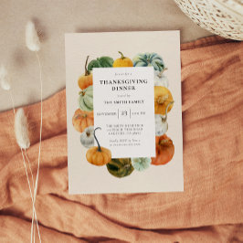 Thanksgiving Dinner Pumpkin Ram Inbjudningar