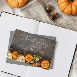 Thanksgiving Dinner Pumpkins-inbjudan Inbjudningar
