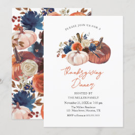 Thanksgiving Dinner Pumpkins Invitation Inbjudningar