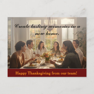 Thanksgiving Dinner Real Gods Marknadsföring Vykort