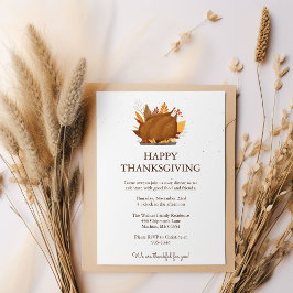 THANKSGIVING DINNER | Redigerbar modern Inbjudningar