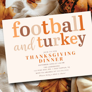 Thanksgiving Dinner Touchdown Inbjudningar