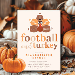Thanksgiving Dinner Touchdown Inbjudningar