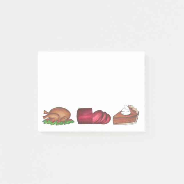 Thanksgiving Dinner Turkey Cranberry Paj Post-its Post-it Block (Framsida)