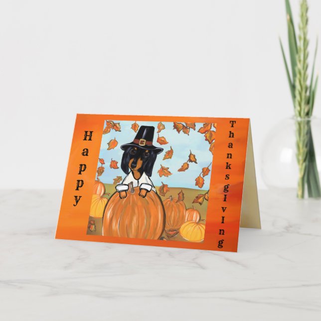 Thanksgiving Doxie Kort (Framsida)