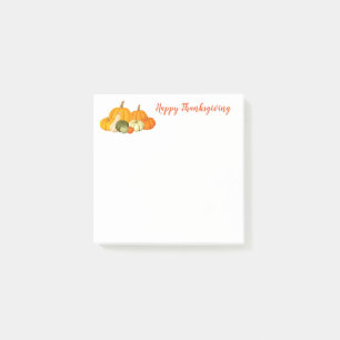 Thanksgiving efter anteckningar post-it block