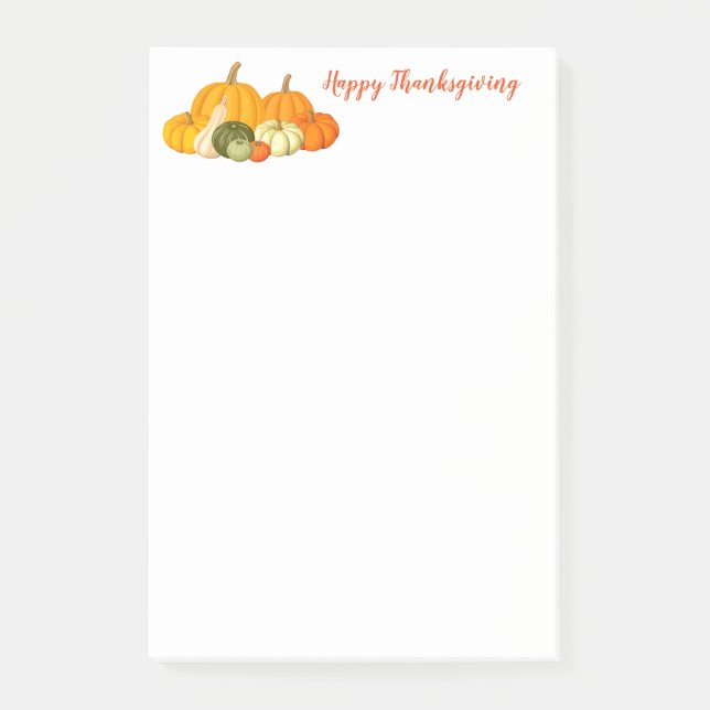 Thanksgiving efter anteckningar post-it block (Framsida)