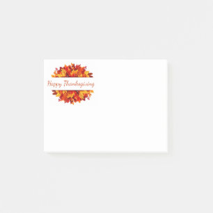 Thanksgiving efter anteckningar post-it block