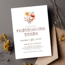 Thanksgiving Elegant Modern Friendsgiving middag
