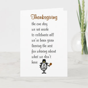 Thanksgiving - en lustig Happy thanksgiving dikt Helgkort