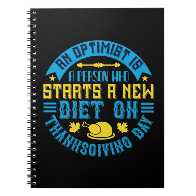 Thanksgiving - en optimering startar ny kost anteckningsbok (Framsidan)