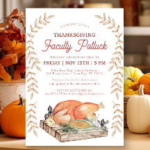 Thanksgiving Faculty Potluck Inbjudan