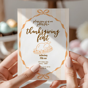 Thanksgiving Fall Dinner Party Inbjudningar