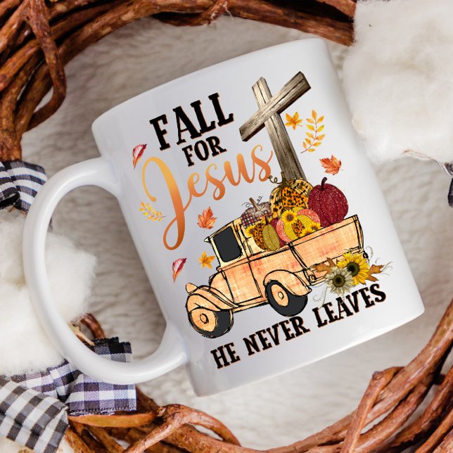 Thanksgiving Fall för Jesus Lastbil Kor Kaffemugg (Skapare uppladdad)