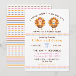 Thanksgiving Fall Gender Visa Turkiet-inbjudan Inbjudningar