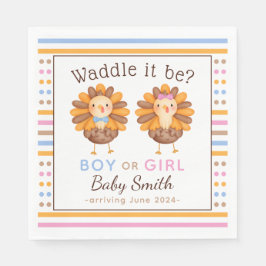 Thanksgiving Fall Gender Visa Turkiet Pappersservett