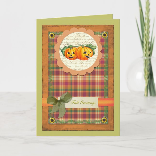 Thanksgiving, Fall Hälsning Helgkort (Framsida)