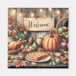 Thanksgiving/fall/höst/Vintage Magnet