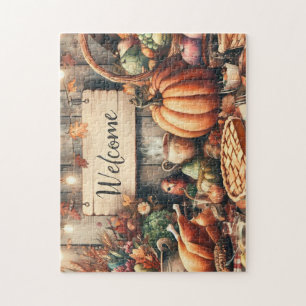 Thanksgiving/fall/höst/Vintage Pussel