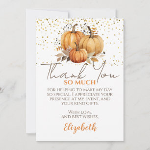 Thanksgiving Fall Pumpkin Tack Kort