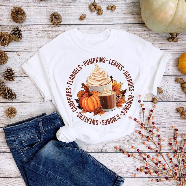 Thanksgiving Fall Pumpkins Sweaters Bonfire T Shirt (Skapare uppladdad)