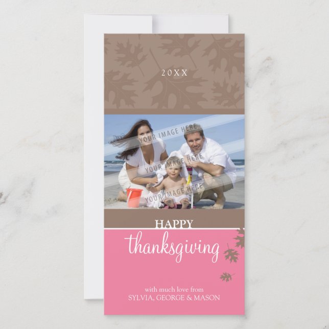 THANKSGIVING: fallande löv 3 Julkort (Framsida)