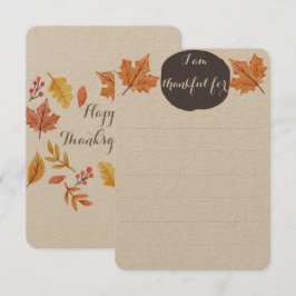 Thanksgiving Family Bord-aktivitet| Tacksam lista Inbjudningar