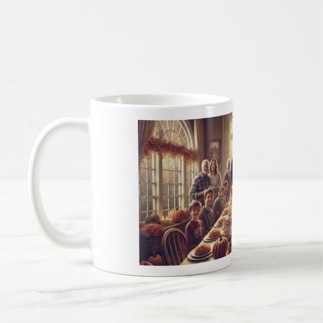 (Thanksgiving & Family) Classic Mug, 11 oz Kaffemugg (Vänster)