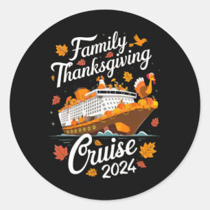 Thanksgiving Family Cruise 2024 Turkey Cruising Va Runt Klistermärke