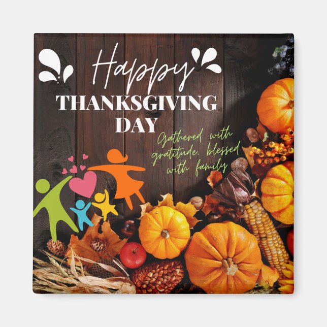 Thanksgiving Family Magnet (Framsidan)