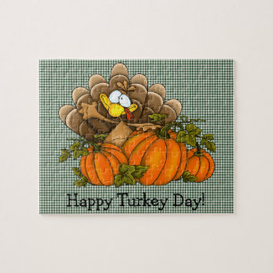 Thanksgiving Fånig Turkiet Puzzle Pussel