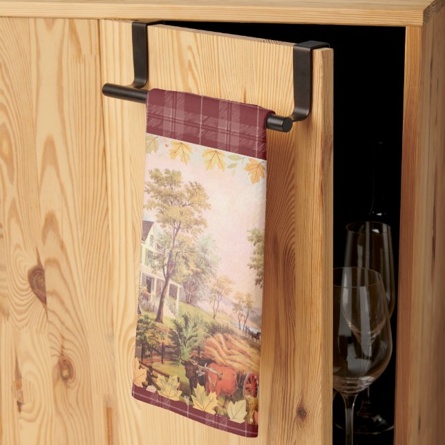 Thanksgiving Farmers Home Harvest Play Kökshandduk (Thirds Fold)