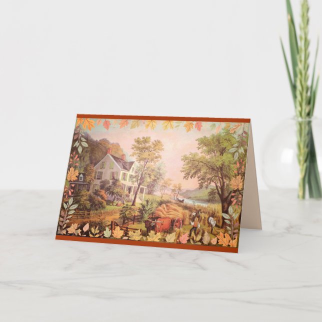 Thanksgiving Farmers Home Harvest Tack Kort (Framsida)
