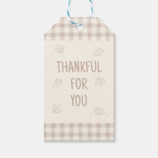 Thanksgiving Favor Gift Tag Presentetikett