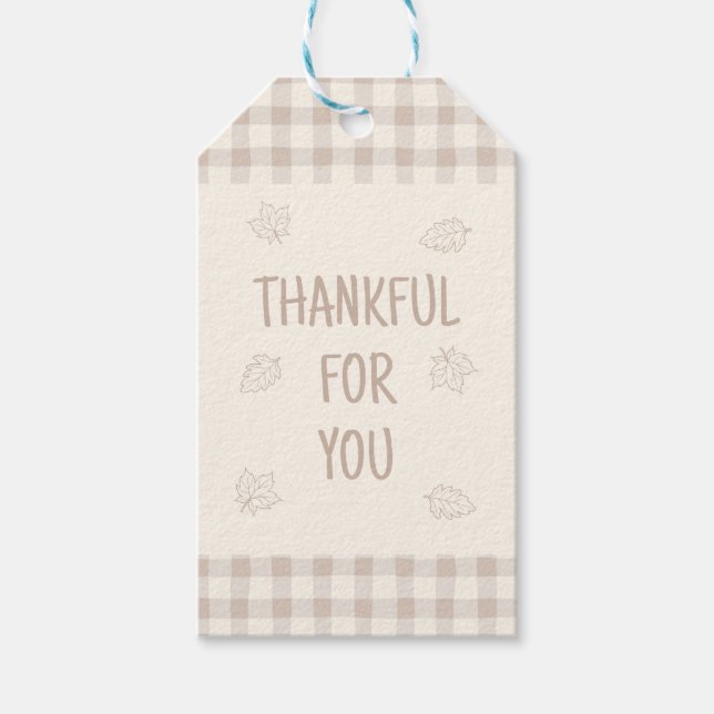 Thanksgiving Favor Gift Tag Presentetikett (Framsidan)