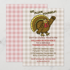 Thanksgiving Feast fjällande Turkiet Fall Middag P Inbjudningar