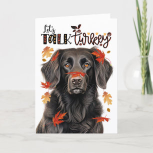 Thanksgiving Flat Jacka Retriever Låt oss tala Tur Helgkort