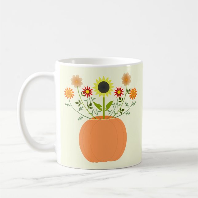 Thanksgiving Flowers in Pumpkin Kaffemugg (Vänster)
