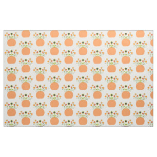 Thanksgiving Flowers in Pumpkin Patterned Tyg