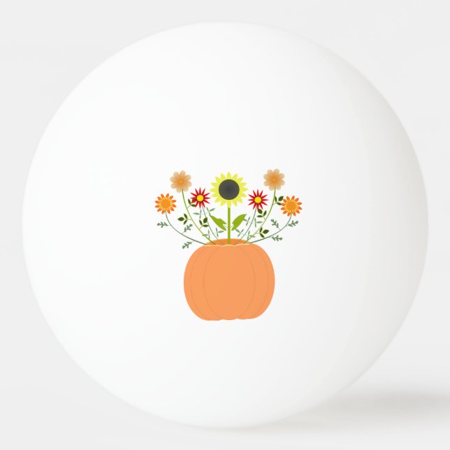 Thanksgiving Flowers in Pumpkin Pingisboll (Framsidan)