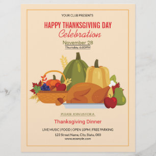 Thanksgiving Flyer-mall Reklamblad