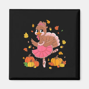 Thanksgiving Fo för Turkiet Dancing Ballet Älskare Magnet