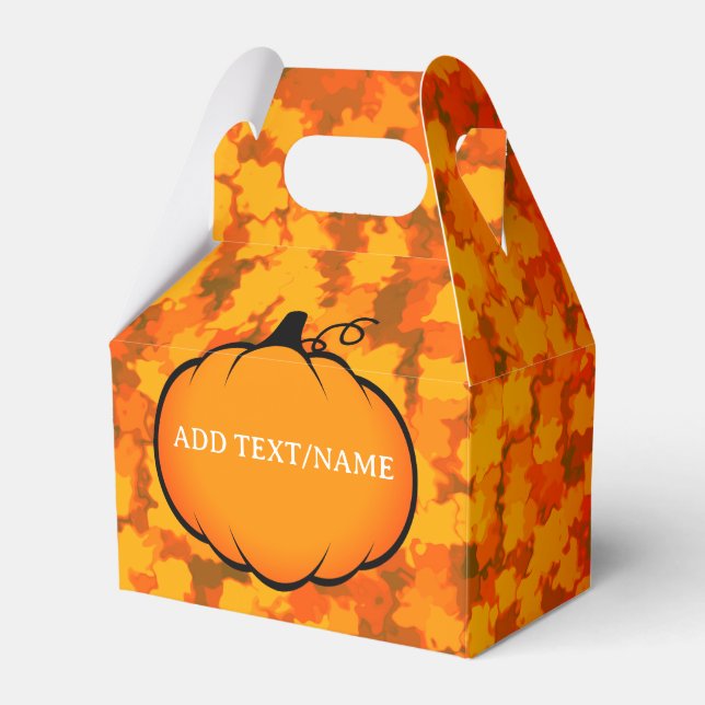 Thanksgiving Foliage Pumpkin Teckning Anpassningsb Presentaskar (Framsidan Sidan)